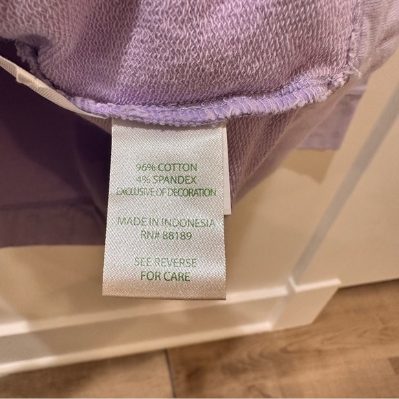 Lily Pulitzer Lavendar 1/4 Zip sweatshirt, size small, EUC, lace detail on arm - Picture 5 of 6